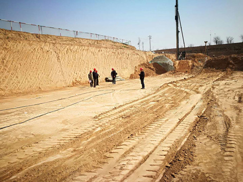 天工公司蒲城清源小區緊抓施工 順利通過基礎驗槽