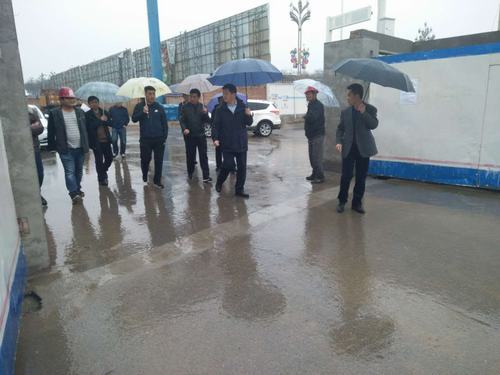 渭南市領導冒雨蒞臨禮悅閣項目現場指導工作