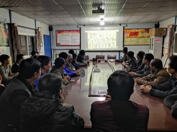 陜煤建設礦建二公司冶坪項目部用視聽盛宴樹牢防火意識，強化責任擔當