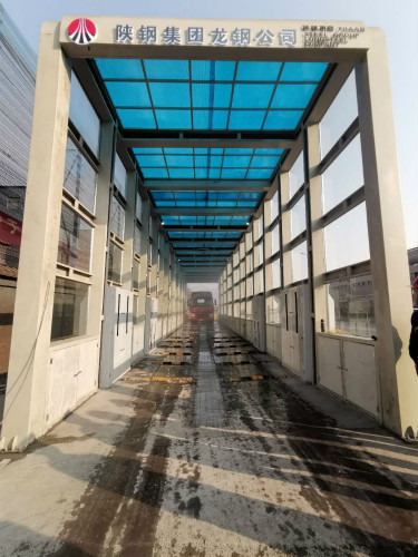 漢中分公司承建的陜鋼集團(tuán)龍鋼公司14#料場車輛清洗裝置投入使用