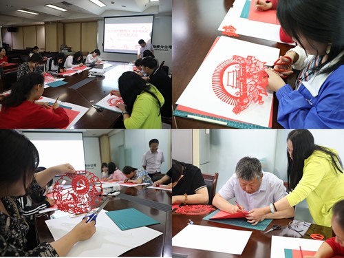 陜煤建設路橋分公司開展慶祝建黨100周年紅色剪紙活動