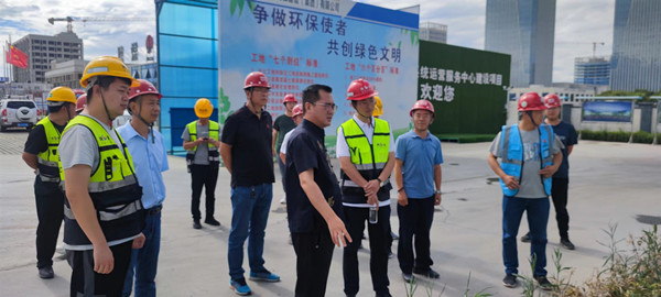 陜西建工五建集團(tuán)監(jiān)理單位來到陜煤建設(shè)渭南分公司北斗星基項目參觀交流